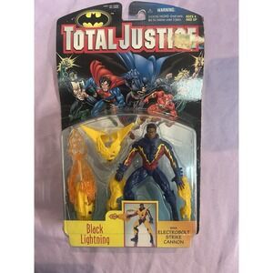 Total Justice: Black Lightning Action Figure 1997 DC Comics Kenner Hasbro